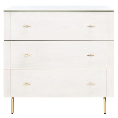 Safavieh Genevieve 3 Drawer Dressers, Grey & White Washed DRS5000F